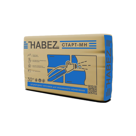 Штукатурка гипсовая HABEZ Старт-МН 30 кг машинного нанесения белая ГОСТ 58279-2018